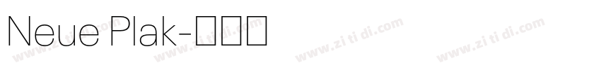 Neue Plak字体转换